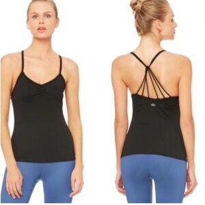 Alo Yoga Sunny Strappy Tank Top W/ Built-in Bra sz M